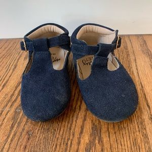 18-24 month navy suede t straps